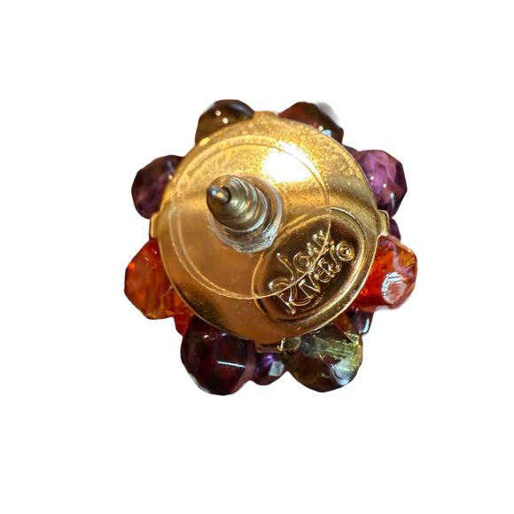 Joan Rivers Vintage Beaded Cluster Earrings - Picture 3 of 4